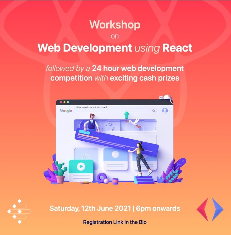 Workshop on Web Dev Using React poster